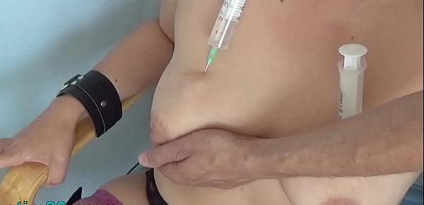  Saline Inflation of Tits and Pussy